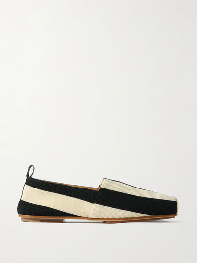 Jacquemus The Carré striped knitted flats at Collagerie