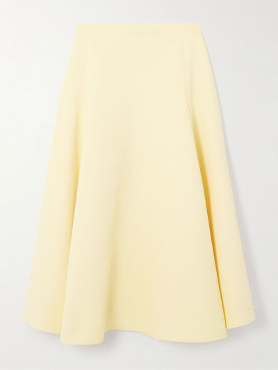 Jacquemus Triangle paneled crepe midi skirt at Collagerie