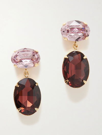 Jennifer Behr Lenora gold-plated crystal earrings at Collagerie