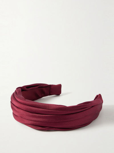 Jennifer Behr Sabrina ruched satin headband at Collagerie