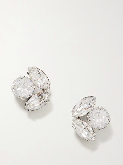 Jennifer Behr Sadie silver-plated crystal earrings at Collagerie