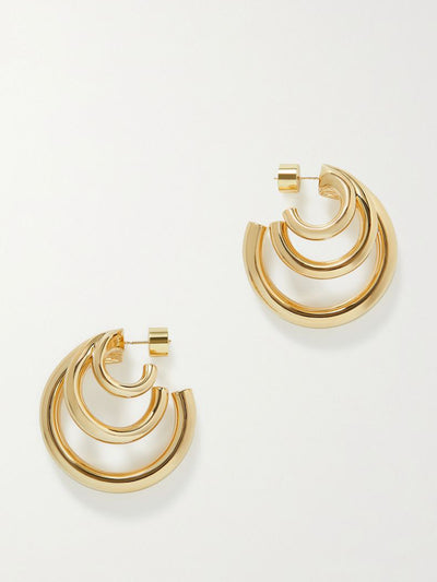 Jennifer Fisher Mini Elise gold-plated hoop earrings at Collagerie