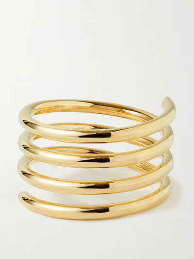 Jennifer Fisher Triple Coil gold-plated bangle at Collagerie