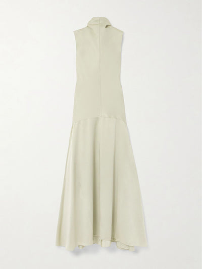 Jil Sander Cutout satin-crepe midi dress at Collagerie