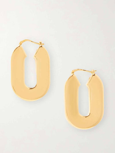 Jil Sander Gold-tone earrings at Collagerie