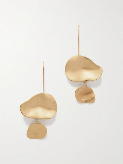 Jil Sander Gold-tone earrings at Collagerie