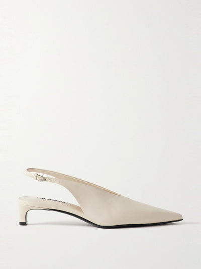 Jil Sander Leather slingback pumps at Collagerie