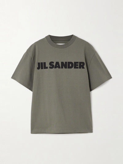 Jil Sander Printed cotton-jersey t-shirt at Collagerie