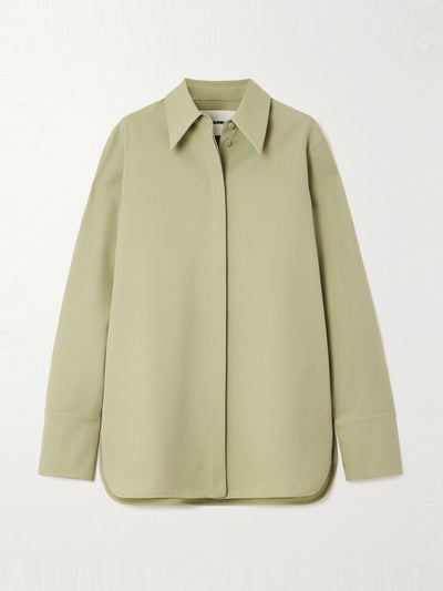 Jil Sander Wool-twill shirt at Collagerie