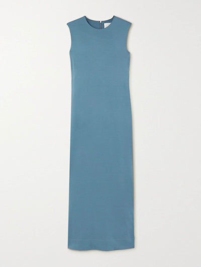 Jil Sander Blue knitted midi dress at Collagerie