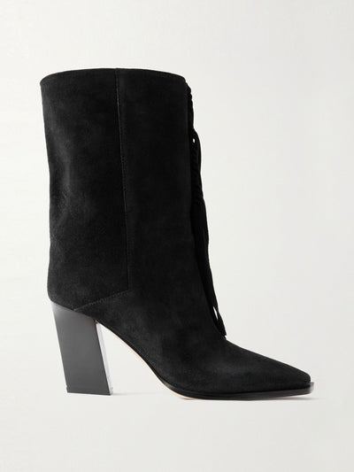 Jimmy Choo Hart 85 fringed suede boots at Collagerie