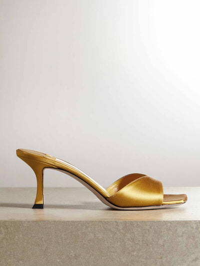 Jimmy Choo Skye 70mm satin mules at Collagerie