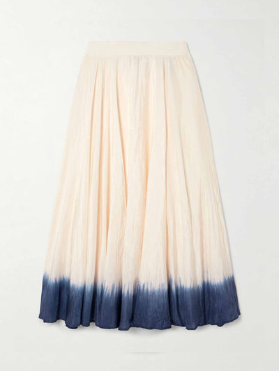 Joseph Pleated ombré silk-habotai midi skirt at Collagerie