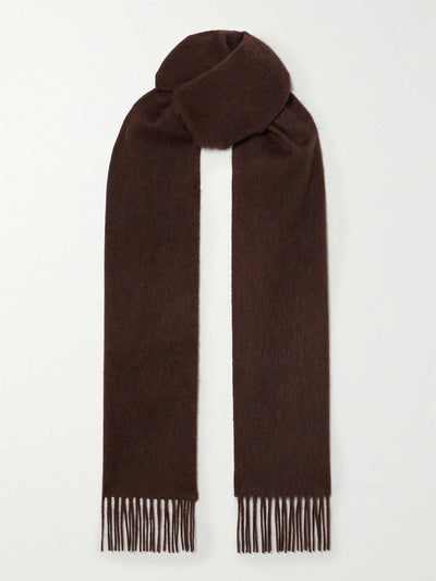 Johnstons Of Elgin Fringed cashmere scarf at Collagerie