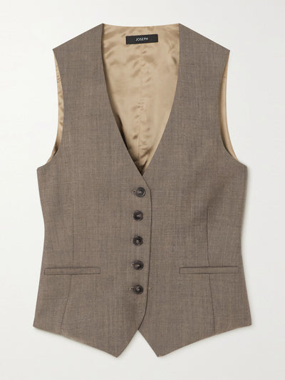 Joseph Kinglake satin and wool-blend vest at Collagerie