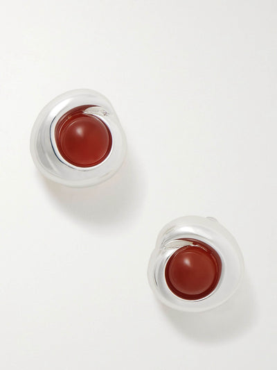 Julietta Agnes silver-plated carnelian earrings at Collagerie