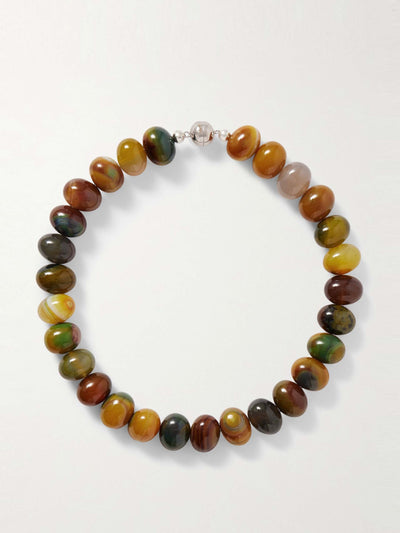 Julietta Odette silver-tone agate necklace at Collagerie