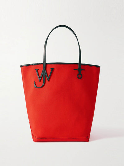 JW Anderson Anchor leather-trimmed canvas tote at Collagerie