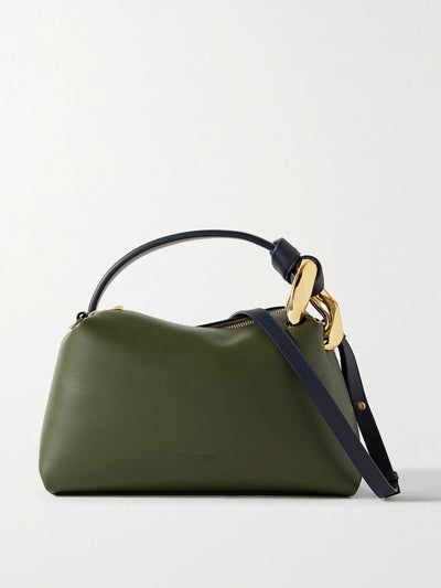 Jw Anderson Chain-embellished two-tone leather shoulder bag at Collagerie