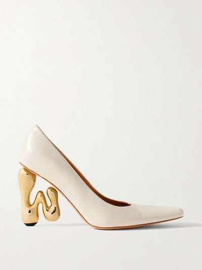 Jw Anderson Logo-embellished leather pumps at Collagerie