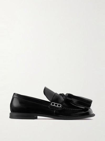 JW Anderson Tassel embellished patent-leather loafers at Collagerie