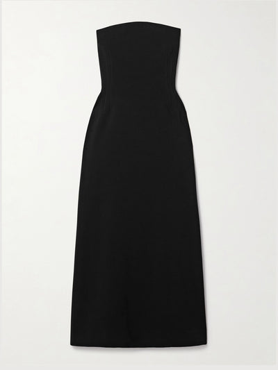 Kallmeyer Blaise strapless crepe midi dress at Collagerie