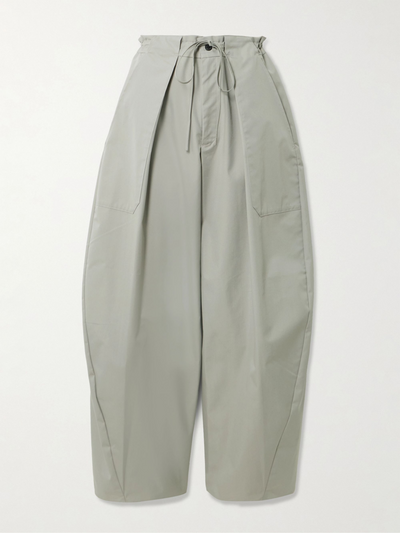 Kallmeyer Clemence pleated cotton-blend twill barrel-leg pants at Collagerie
