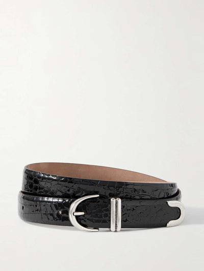 Khaite Bambi croc-effect leather belt at Collagerie