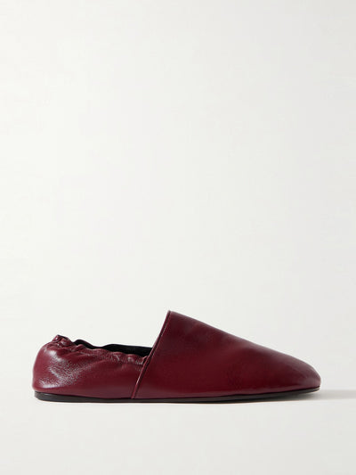 Khaite Banks leather loafers at Collagerie