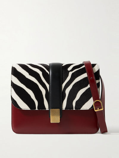 Khaite Blake zebra-print calf hair and leather shoulder bag at Collagerie