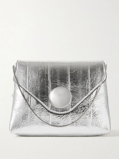 Khaite Bobbi metallic eel shoulder bag at Collagerie