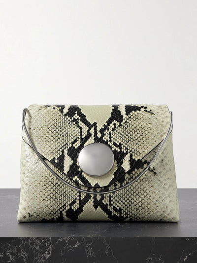 Khaite Bobbi snake-effect leather shoulder bag at Collagerie