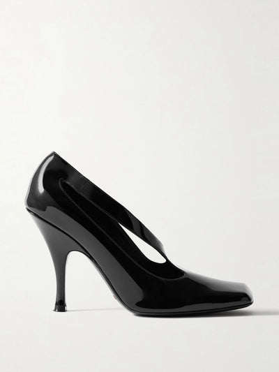 Khaite Eva cutout patent-leather pumps at Collagerie