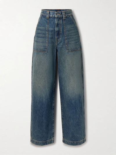 Khaite Hewitt high-rise straight-leg jeans at Collagerie