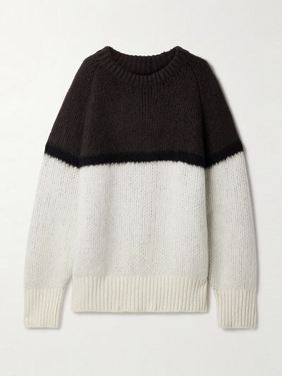 Khaite Martina oversized ribbed cashmere and mohair-blend sweater at Collagerie