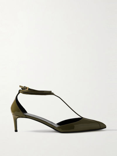 Khaite Mia patent-leather pumps at Collagerie