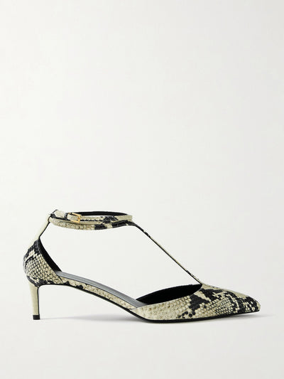 Khaite Mia snake-effect leather pumps at Collagerie