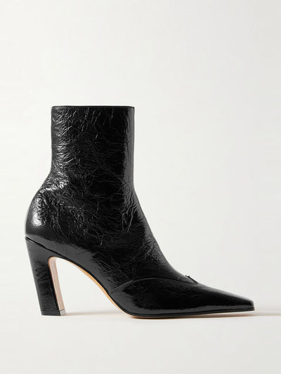 Khaite Nevada crinkled-leather ankle boots at Collagerie