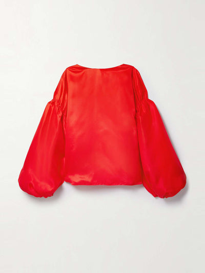Khaite Quico oversized silk blouse at Collagerie