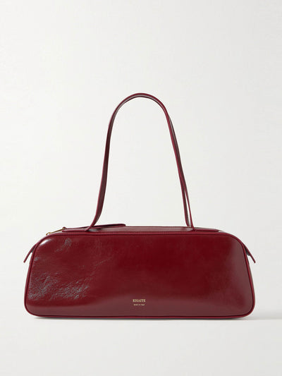 Khaite Simona crinkled patent-leather shoulder bag at Collagerie