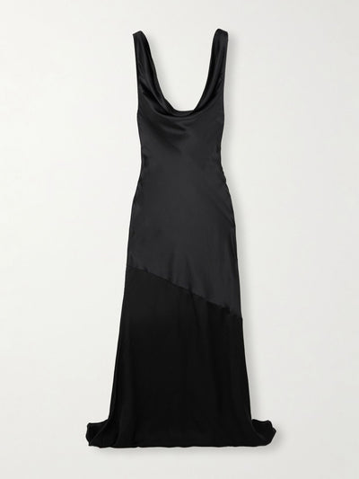 Kiki de Montparnasse Deep Cowl silk-satin maxi dress at Collagerie