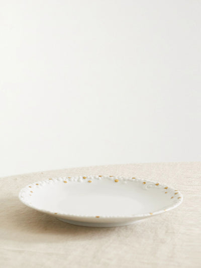 L'Objet X Haas Brothers Mojave gold-plated porcelain dessert plate at Collagerie