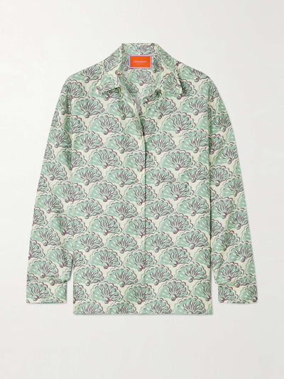 La DoubleJ Boy printed silk satin-twill shirt at Collagerie