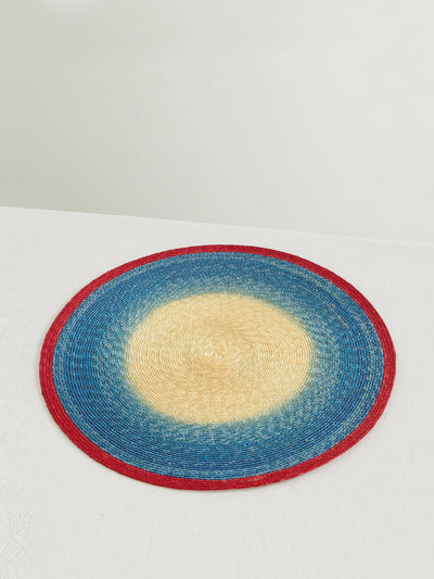 La DoubleJ Sunset painted straw placemats (set of 2) at Collagerie
