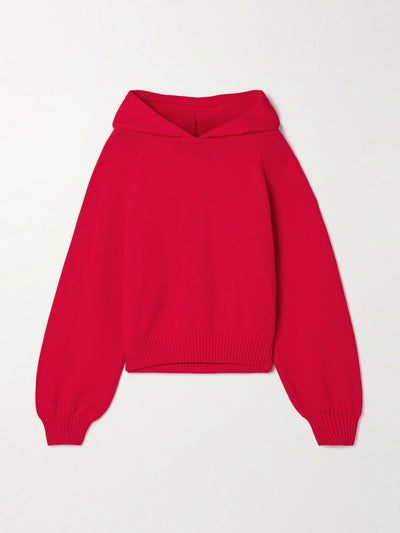 La Ligne Jill pleated cotton hoodie at Collagerie