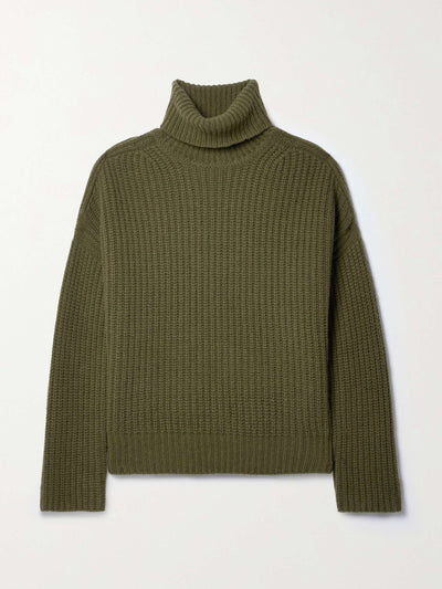 La Ligne Toujours ribbed cashmere turtleneck sweater at Collagerie