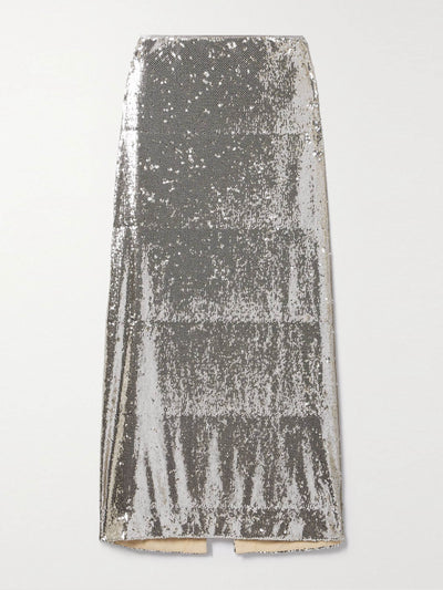 La Ligne Sequined tulle midi skirt at Collagerie