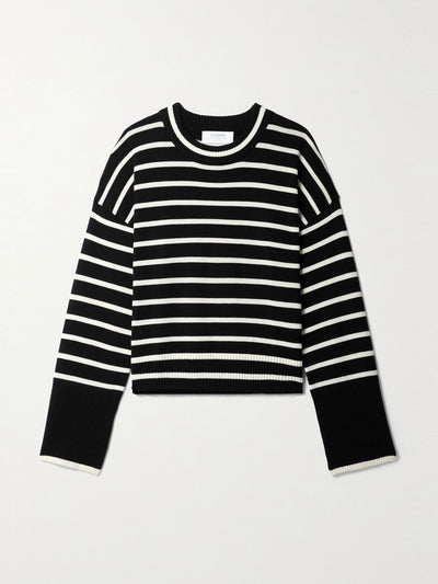 La Linge Striped cotton sweater at Collagerie