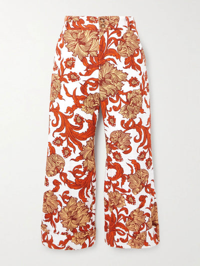 La DoubleJ Hendrix printed cotton-blend flared pants at Collagerie