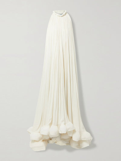 Lanvin Ruffled charmeuse gown at Collagerie